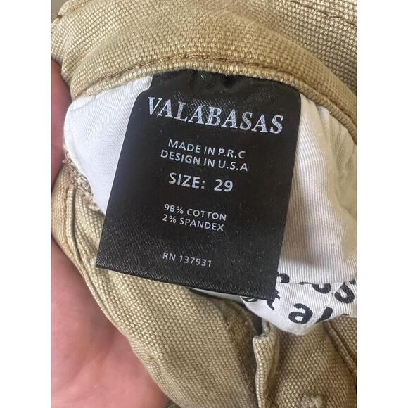 NWT VALABASAS Jeans Mens Size 29 Beige Patchwork Stacked Distressed Slim Fit - Picture 10 of 13